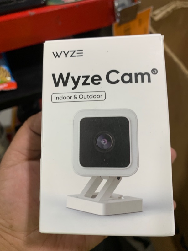 Photo 1 of WYZE Cam v3, 1080P HD WiFi Wired Indoor/Outdoor Home Security Camera, Pet/Baby Monitor, Color Night Vision, 2-Way Audio, MicroSD Card Slot, Compatible with Alexa & Google - White