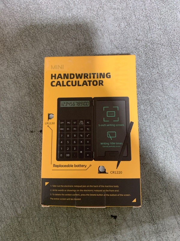 Photo 1 of Desk Portable Basic Calculator with Notepad and Stylus, 12 Digit Large Display Multi-Function for Office, School, Home & Basic Financial (Pink)