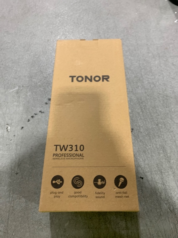 Photo 1 of Wireless Microphones, TONOR UHF Handheld Cordless Dynamic Mic with Rechargeable Receiver, Microfonos Inalambricos Professional for Karaoke, Singing, Party, Wedding, DJ, Speech, Church 200ft TW310 Grey