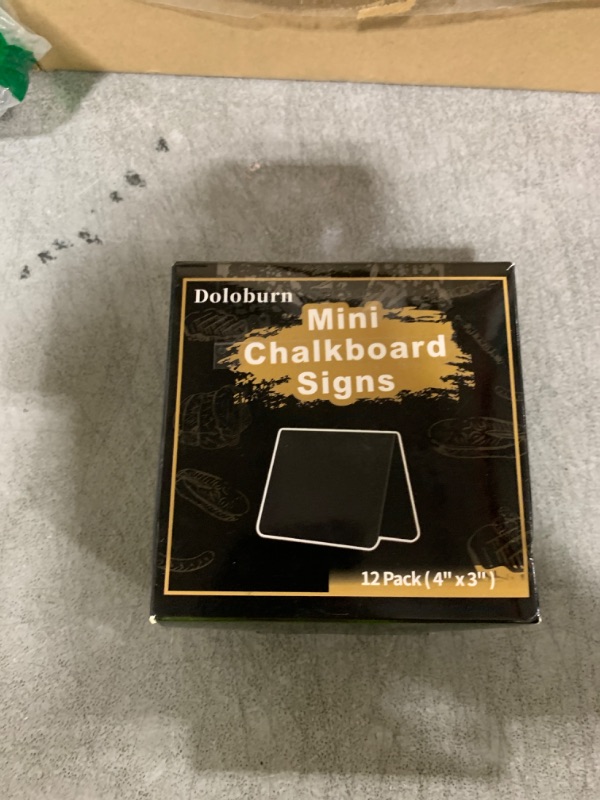 Photo 1 of 12 Pack 4"x3"Mini Chalkboard Signs for Chalk Sign for Food - Party - Buffet - Table Sign Chalkboard - Wedding - Bakery - Small