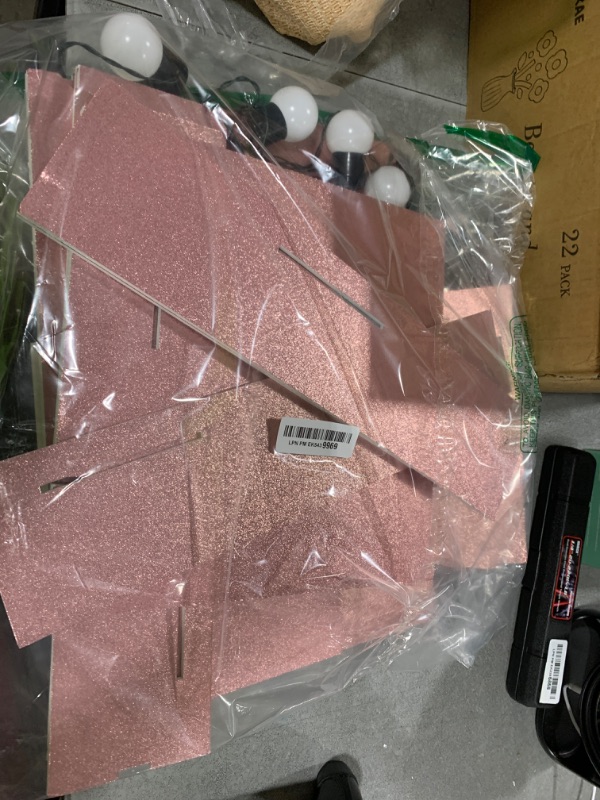 Photo 1 of HILAVO Number 1 Light Up Number 4FT, Large Light Up Numbers 1 Pink Numbers 1 Marquee Mosaic for Party, Big 1 4 Feet Tall DIY Frame Pre-Cut Foam Board Kit for Birthday Anniversary