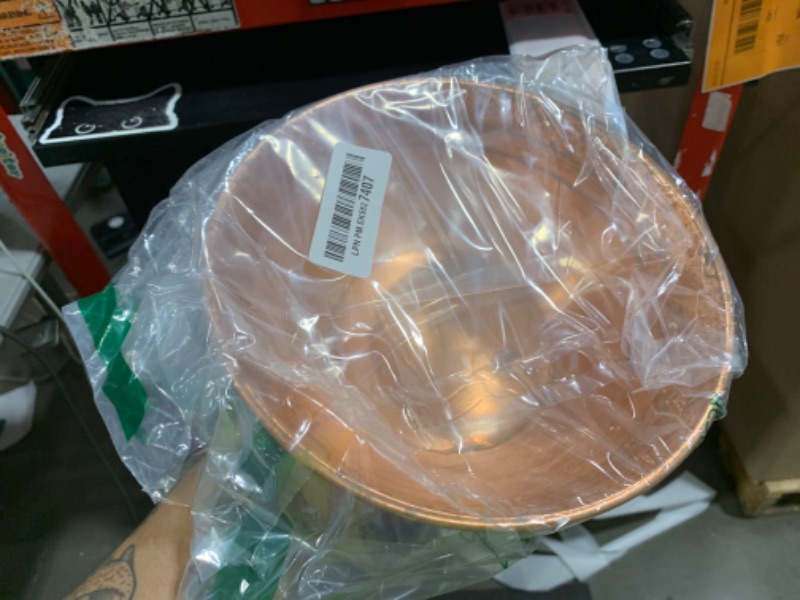 Photo 1 of EnerMagiX Copper Mixing Bowl, 99.9% Pure Copper Bowl for Salad, 7.9 inch Diameter, Egg Beating, Decorative & Kitchen Serving Purposes