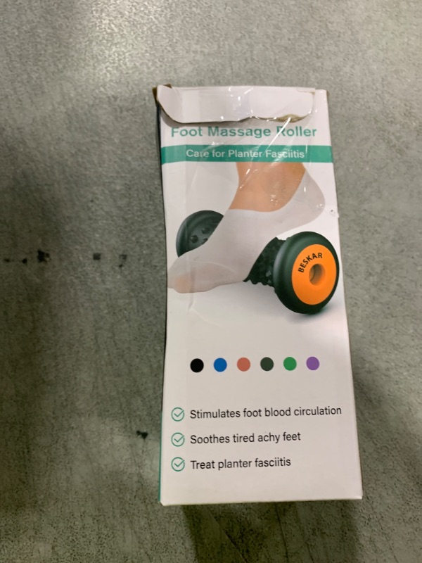 Photo 1 of BESKAR Foot Massager Roller for Plantar Fasciitis Relief, Portable, Deep Tissue Muscle Massage, Foot Arch and Heel Pain, Reflexology Tool