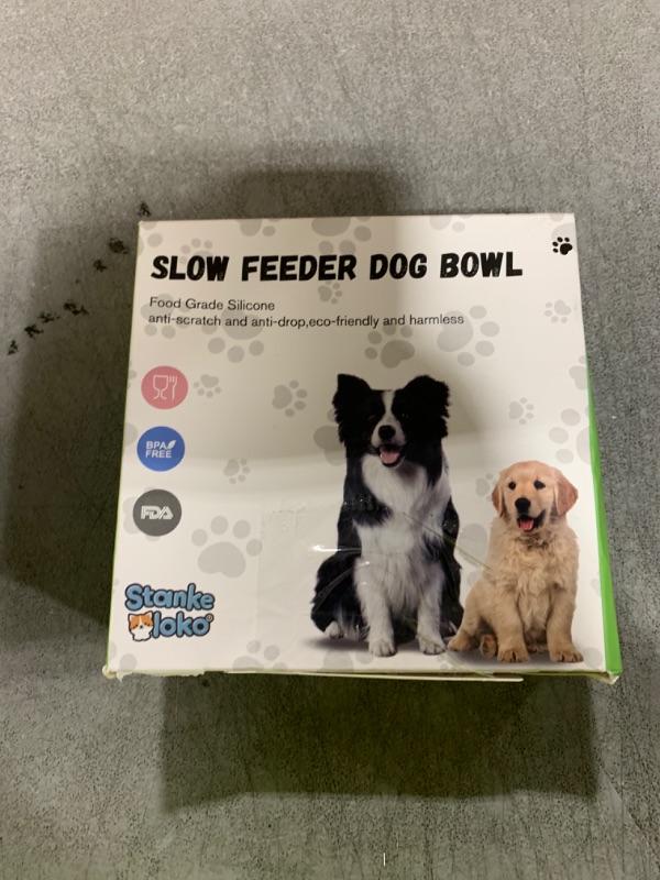 Photo 1 of 2 Pcs Slow Feeder Insert for Dog Bowl, Anti-Choking Silicone with Strong Suction Cups, Fits Most Dog Bowls, Ideal for Medium, Large Breeds (White+Pink)