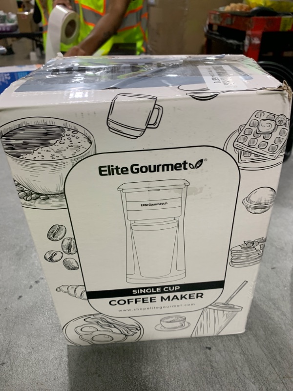 Photo 1 of Elite Gourmet EHC117M Personal Single-Serve Compact Coffee Maker Brewer Includes 14Oz. Thermal Travel Mug with Stainless Steel Interior, Compatible with Coffee Grounds, Reusable Filter, Mint