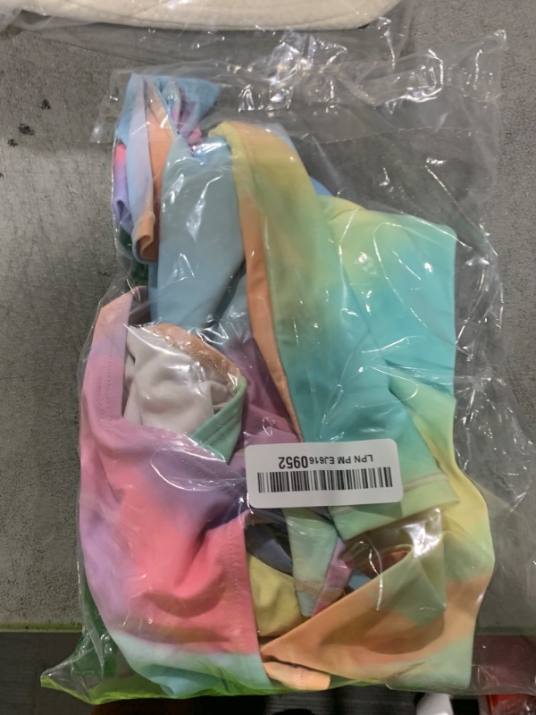 Photo 1 of The Children's Place,Girls,Long Sleeve Rashguard and Tankini Swimsuit, 3 Piece Set,Rainbow Blue,Small