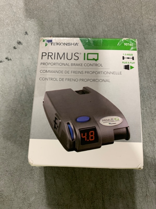Photo 1 of Tekonsha 90160 Primus IQ, Proportional Brake Controller for Trailers with 1-3 Axles, compatible with Ford, GM, Chevy, Dodge, RAM, Toyota, Jeep. Wiring harness sold separately.