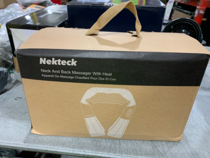 Photo 1 of Shiatsu Neck and Back Massager with Soothing Heat, Nekteck Electric Deep Tissue 3D Kneading Massage Pillow for Shoulder, Leg, Body Muscle Pain Relief, Home, Office, and Car Use