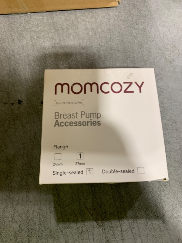 Photo 1 of Momcozy Original S9 Pro/S12 Pro Replacement Accessories, Only Compatible with Momcozy S9 Pro/S12 Pro Breast Pump NOT for S9/S12(27mm Single-Sealed Flange,1 Pack)