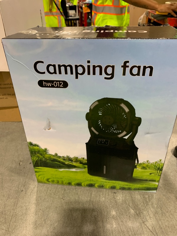 Photo 1 of ElectricWise Portable Misting Fan,4 LED Lights&Stepless Speed Control & 4 Outlet Cooling Spray with 6L Bucket,Timer Function,Portable Handle,20000mAh Camping Fan for Patios/Fishing/Travel/Office Desk