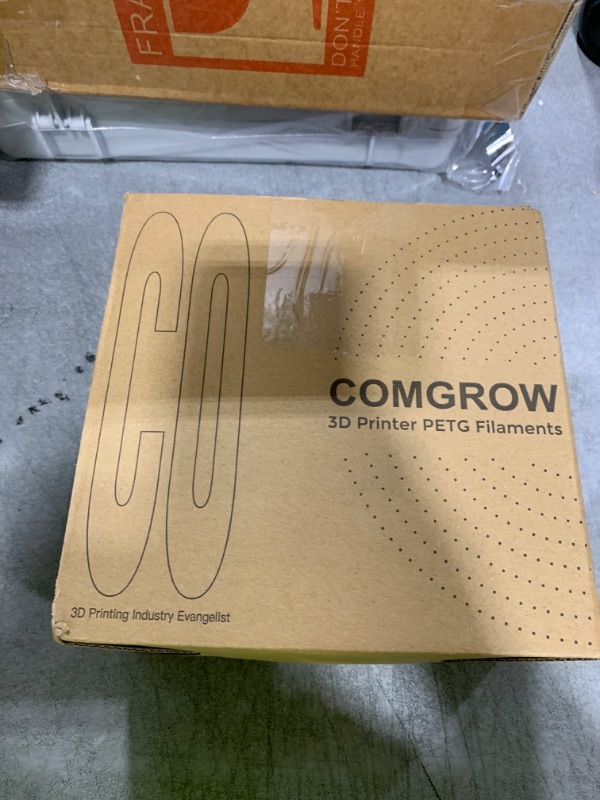 Photo 1 of Comgrow PETG 3D Printer Filament 1.75mm, High Precision and Tough 3D Printer Filament 2kg (4.4LBS), Dimensional Accuracy +/- 0.02 mm, Fit Most 3D Printers Black+Grey