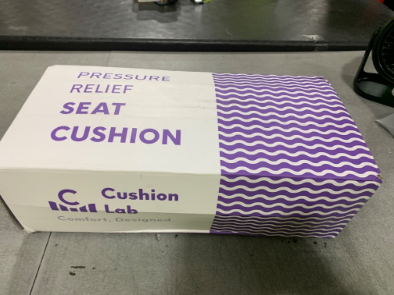 Photo 1 of C CUSHION LAB Patented Pressure Relief Seat Cushion for Long Sitting Hours on Office/Home Chair, Car, Wheelchair - Extra-Dense Memory Foam for Hip, Tailbone, Coccyx, Sciatica - Light Grey