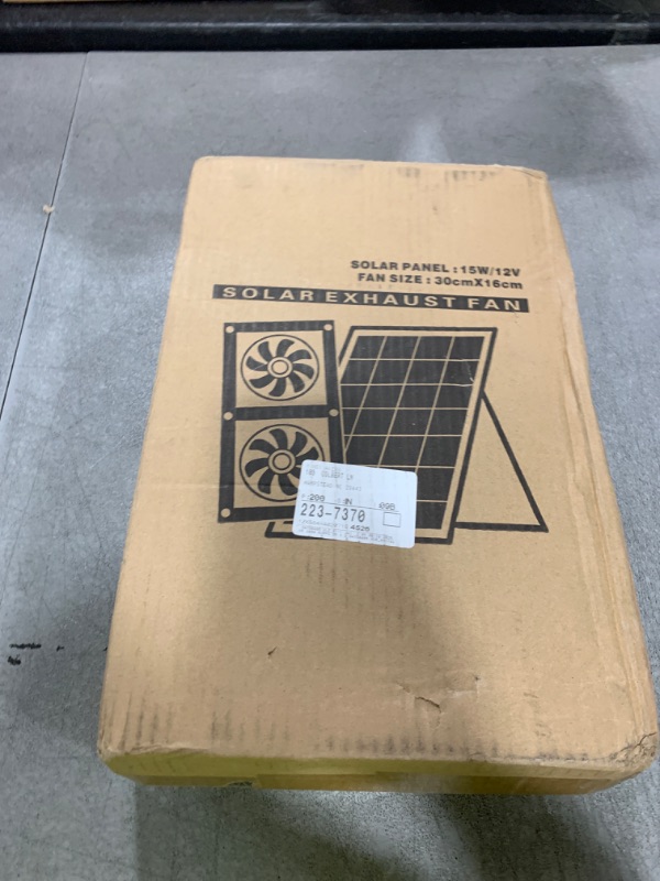 Photo 1 of Solar Exhaust Fans & Powered Fan with 15W Panel & 2-Pack High-Speed Brushless DC Fans,Solar Ventilation Fan for Greenhouses, Chicken Coops, Attics, Barns, Sheds & Dog Houses