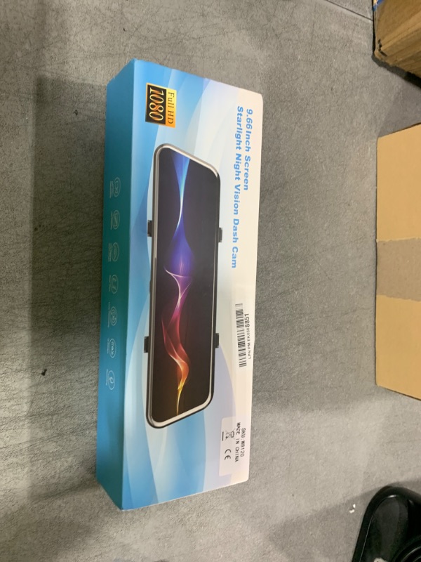 Photo 1 of CAMECHO 9.66" Mirror Dash Cam Rear View Mirror Camera Front and Rear 1080P Backup Camera with 64GB Card, Touch Screen Dual Front and Rear Camera/Night Vision/G-Sensor/Parking Monitor/Loop Recording
