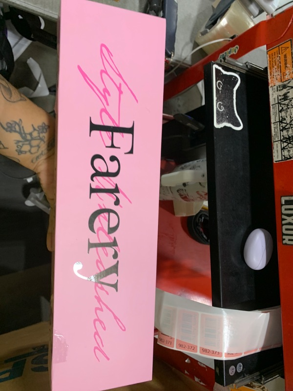 Photo 1 of FARERY Long Barrel Curling Iron 1 Inch, Extra Long Curling Iron for Thin Hair, Infused Argan Oil & Keratin, 11 Adjustable Temp, Include Clips & Silicone Pad, Pink
