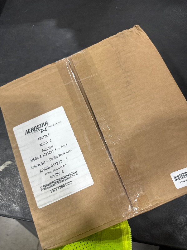 Photo 1 of Aerostar 12x12x1 MERV 8 - 4 Count - High Efficiency Pleated HVAC, Furnace & Air Conditioner Filters - Removes Dust, Lint, Mold & Allergy-Causing Pollen