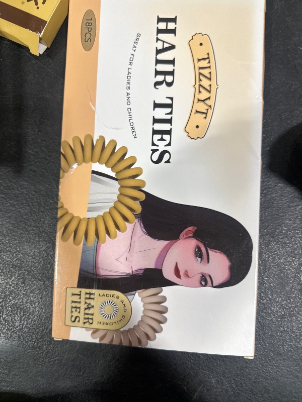 Photo 1 of TIZZYT Hair Ties, 18 Count - Vintage matte color Spiral Hair Ties, No Crease, Suitable For Women And Children With Thick Or Thinning Hair