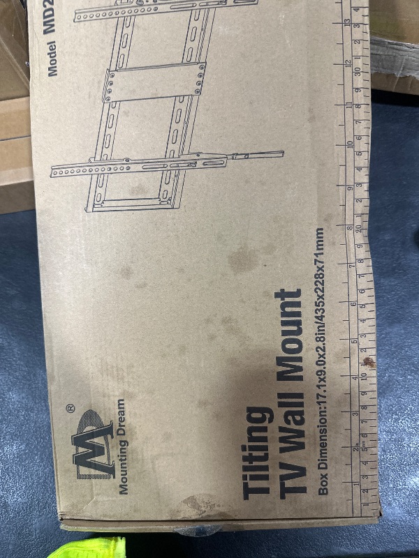 Photo 1 of Mounting Dream UL Listed TV Mount for Most 37-75 Inch TV, Universal Tilt TV Wall Mount Fit 16", 18", 24" Stud with Loading Capacity 132lbs, Max Vesa 600 x 400mm, Low Profile Flat Wall Mount Bracket