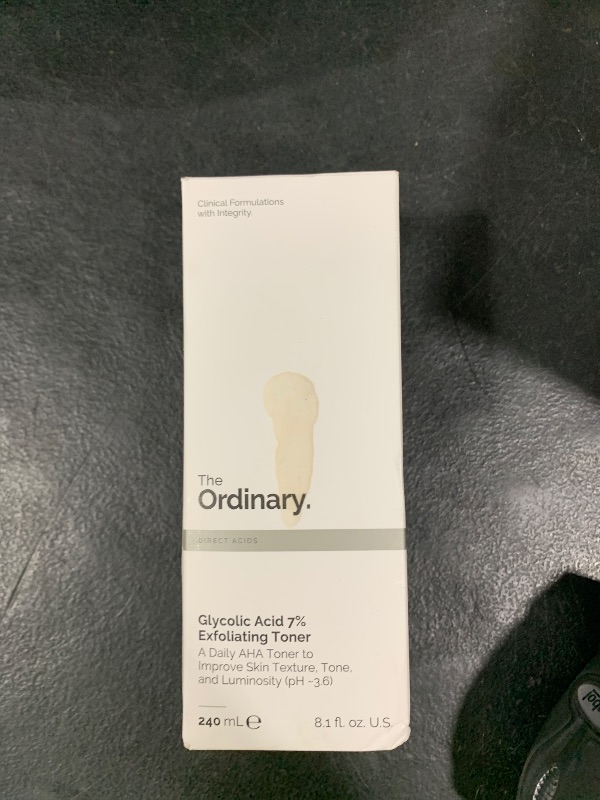 Photo 1 of The Ordinary Glycolic Acid 7% Exfoliating Toner, Brightening and Smoothing Daily Toner for More Even-Looking Skin Tone, 8.1 Fl Oz