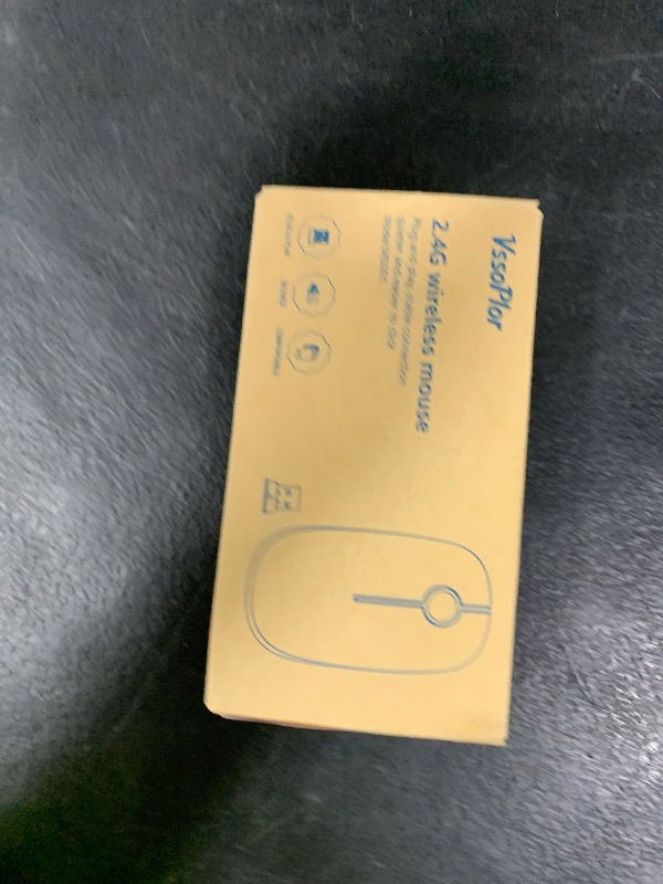 Photo 1 of VssoPlor Wireless Mouse, 2.4G Slim Portable Computer Mice with Nano Receiver for Notebook, PC, Laptop, Computer (Black and Gold)