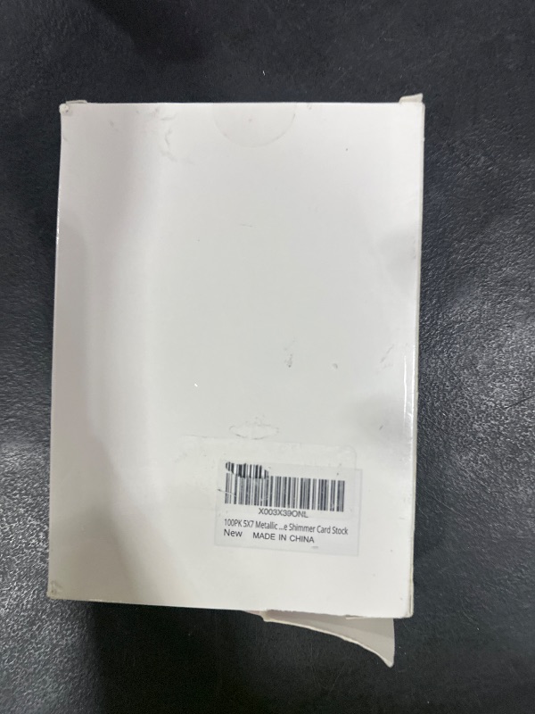 Photo 1 of 100 Pack White Shimmer Cardstock 5x7 Thick Pearl White Card Stock Paper 300 GSM 100 lb for Printing,Invitations, Wedding,Thank You Card,Photo Paper