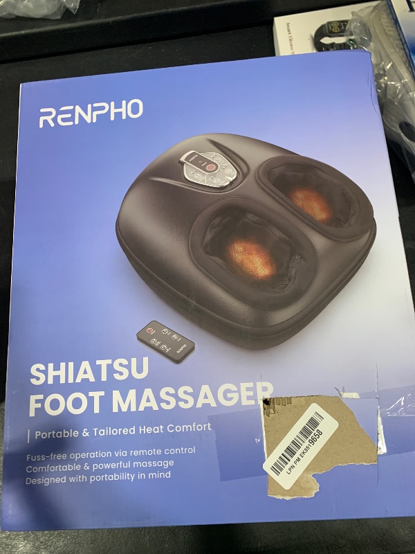Photo 1 of RENPHO Foot Massager Machine with Heat [2025 Upgraded], FSA HSA Eligible, Foot Massager for Plantar Fasciitis, 3 Heat Levels, Birthday Gifts for Women Mom Men Dad, Wireless Control, True Feet Massage