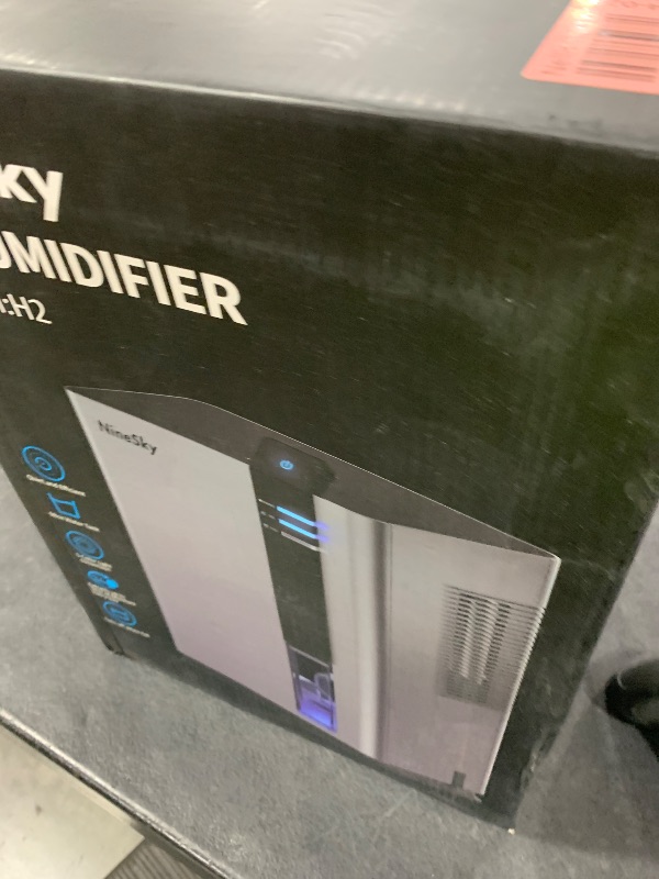 Photo 1 of NineSky Dehumidifier for home, 98 OZ Dehumidifiers, Dehumidifiers for Room,Bathroom, Bedroom, Basement (800 sq. ft.) with Auto Shut Off, 5 Colors LED Light,Gray