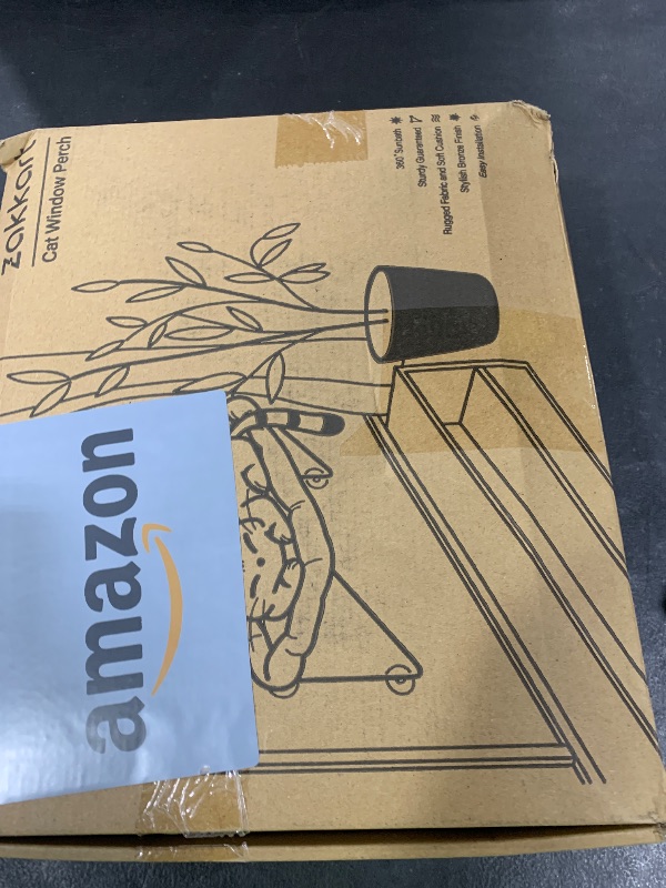 Photo 1 of Zakkart Cat Window Perch - 100% Metal Supported from Below - Comes with Warm Spacious Pet Bed - Cat Window Hammock for Large Cats & Kittens - for Sunbathing, Napping & Overlooking (White)