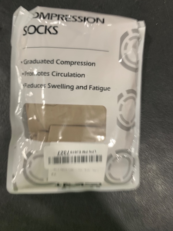 Photo 1 of +MD 2 Pairs Compression Socks for Women & Men Medical Grade 20-30 mmHg, Open-Toe knee High Stocking, Support for edema, Varicose Veins, Nude, Small