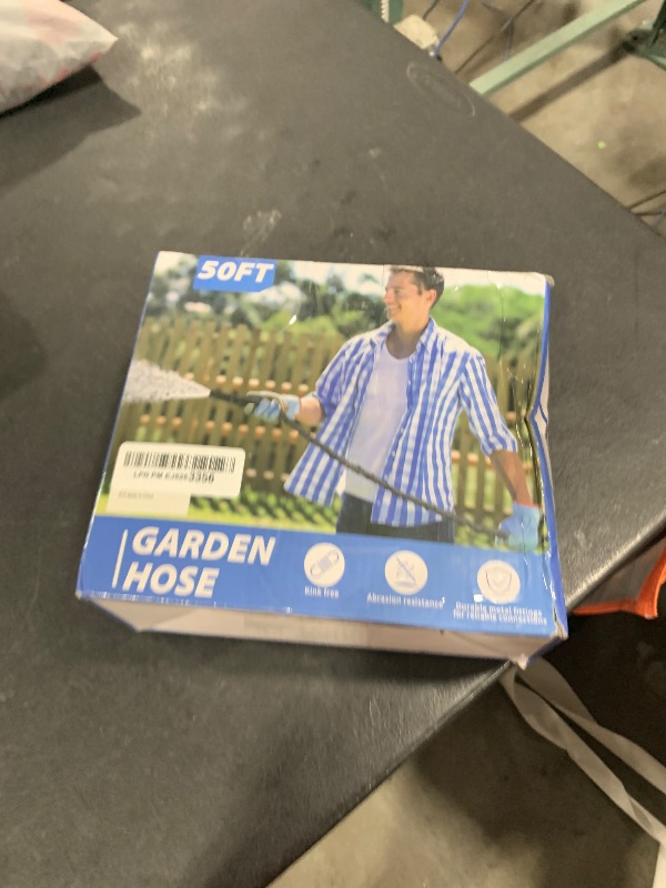 Photo 1 of Toolasin Garden Hose 50ft, Non-Expanding, Lightweight, Leak-Proof Metal interface, No-Knots, Portable, Wear-Resistant, Sturdy, Flexible, 3/4GHT, Water Hose for Yard, Garden