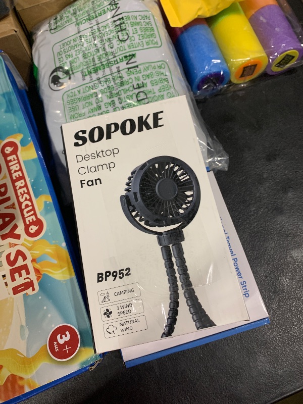 Photo 1 of SOPOKE Mini Portable Baby Stroller Fan,3 Speed Personal Handheld Fan,Battery Operated Rechargeable 360° Flexible Tripod Cooling Fan, Suitable for Car Seat Crib Treadmill Golf Cart Travel(Black)