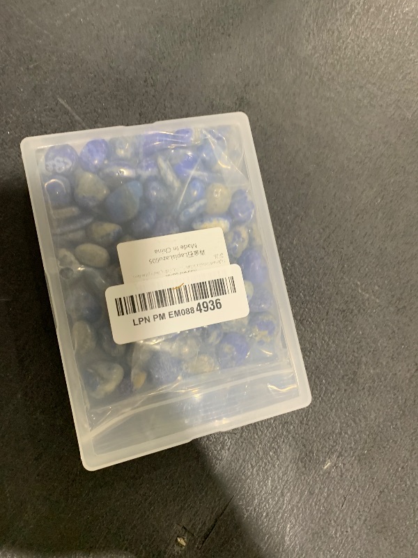 Photo 1 of SigMntun Polished Lapis Lazuli Crystals - 0.5" 10 oz Handpicked Natural Tumbled Gemstones Rocks, Pebbles for Reiki, Chakra, Healing Home Decor