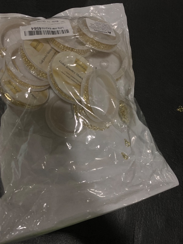 Photo 1 of Ecoofor Gold Necklace Chains for Jewelry Making, 95.1 Feet 12 Rolls Jewelry Chains for DIY Necklace Bracelet Jewelry Making with Jump Rings/Lobster Clasps/Connectors