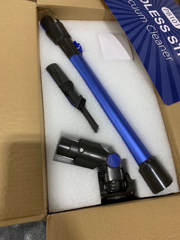 Photo 1 of WLOTPO Cordless Vacuum Cleaner,Vacuum Cleaners for Home with Super Suction,Stick Vacuum Cleaner Rechargeable Up to 35 Mins Runtime,Lightweight Hardwood Floor Vacuum for Pet Hair,Carpet(Blue)