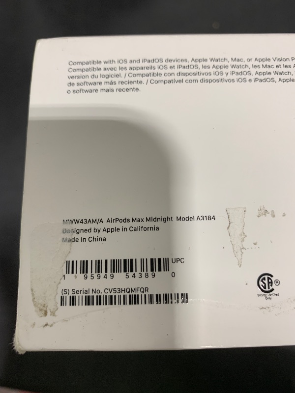 Photo 1 of Apple AirPods Max Wireless Over-Ear Headphones, Pro-Level Active Noise Cancellation, Transparency Mode, Personalized Spatial Audio, USB-C Charging, Bluetooth Headphones for iPhone - Midnight