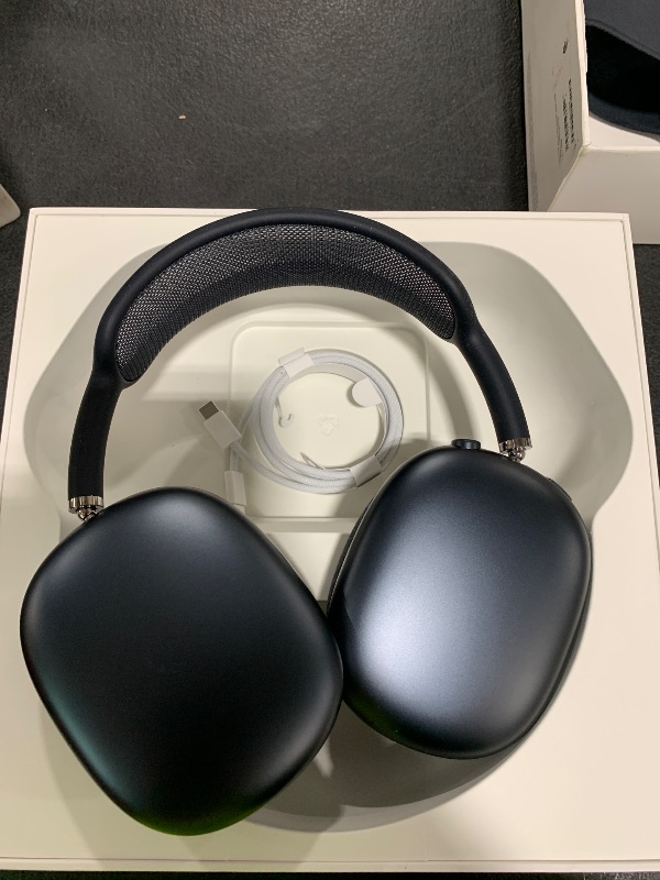 Photo 1 of Apple AirPods Max Wireless Over-Ear Headphones, Pro-Level Active Noise Cancellation, Transparency Mode, Personalized Spatial Audio, USB-C Charging, Bluetooth Headphones for iPhone - Midnight