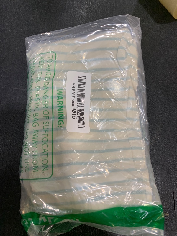 Photo 1 of Amazon Essentials x Sofia Grainge Unisex Babies' Legging, Pack of 3, Pale Green/Sheep/Stripe, 12 Months