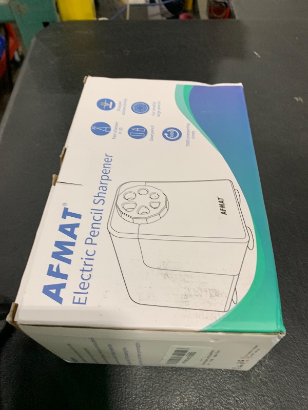 Photo 1 of AFMAT Electric Pencil Sharpener Heavy Duty, 6 Holes, Auto Stop Pencil Sharpeners for School, Classroom Electric Sharpener for 6-11mm Pencils, 7000 Sharpening Times, Do not Eat up Colored Pencils