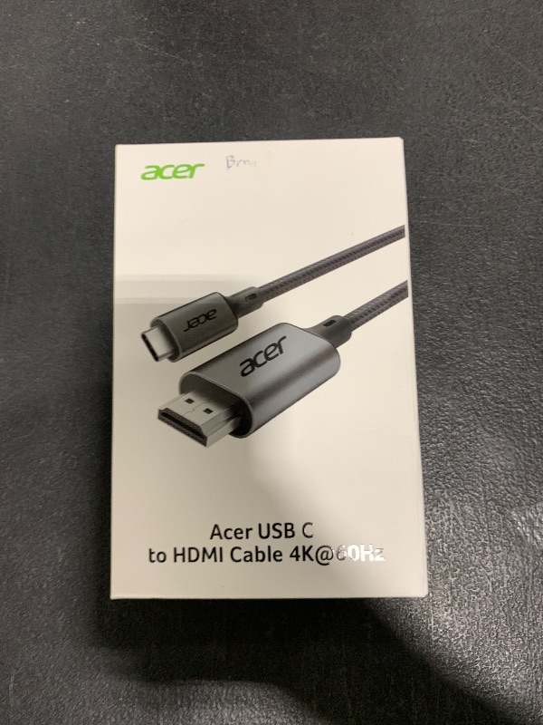 Photo 1 of Acer USB C to HDMI Cable for Home Office 6.6FT (4K@60Hz), High-Speed Type C to HDMI 2.0 Braided Cord, Thunderbolt 4/3 Compatible with MacBook, iPhone 16/15 Pro/Max, iMac, iPad Pro, Galaxy S24, Surface