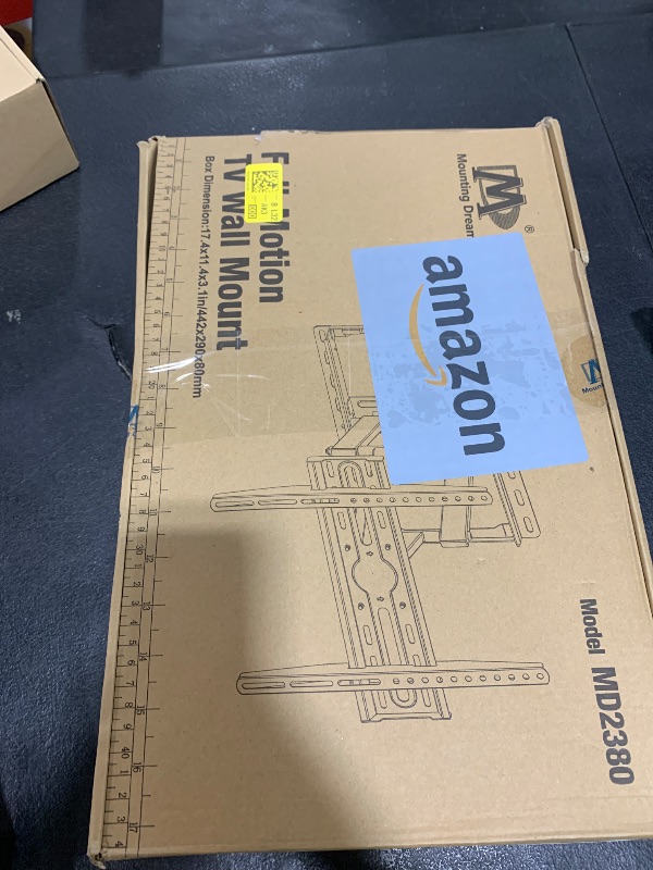Photo 1 of Mounting Dream TV Wall Mount for 32-65 Inch Television,Mount with Swivel and Tilt, Full Motion Bracket with Articulating Dual Arms, Fits 16inch Studs, Max VESA 400X400 mm, 99lbs, MD2380