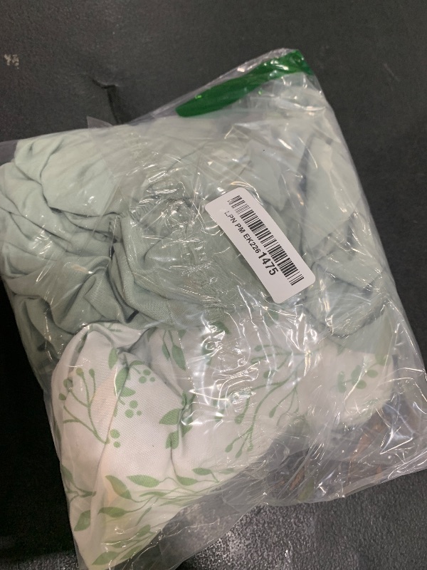 Photo 1 of Yoofoss Baby Crib Sheets for Boys Girls, Fitted Crib Sheet 2 Pack for Standard Crib and Toddler Mattress, Super Soft Microfiber Baby Sheet 28x52x8in Sage Green and Leaves 