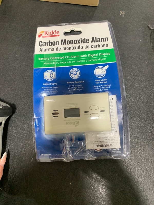 Photo 1 of Kidde Carbon Monoxide Detector, AA Battery Powered CO Alarm with LEDs, Test-Reset Button, Low Battery Indicator, Portable