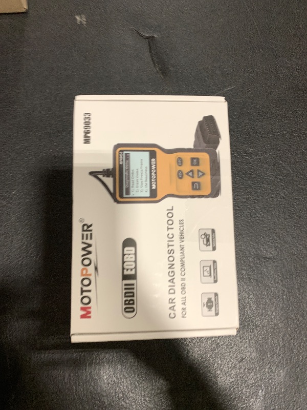 Photo 1 of MOTOPOWER MP69033 Car OBD2 Scanner Code Reader Engine Fault Scanner CAN Diagnostic Scan Tool for All OBD II Protocol Cars Since 1996, Yellow