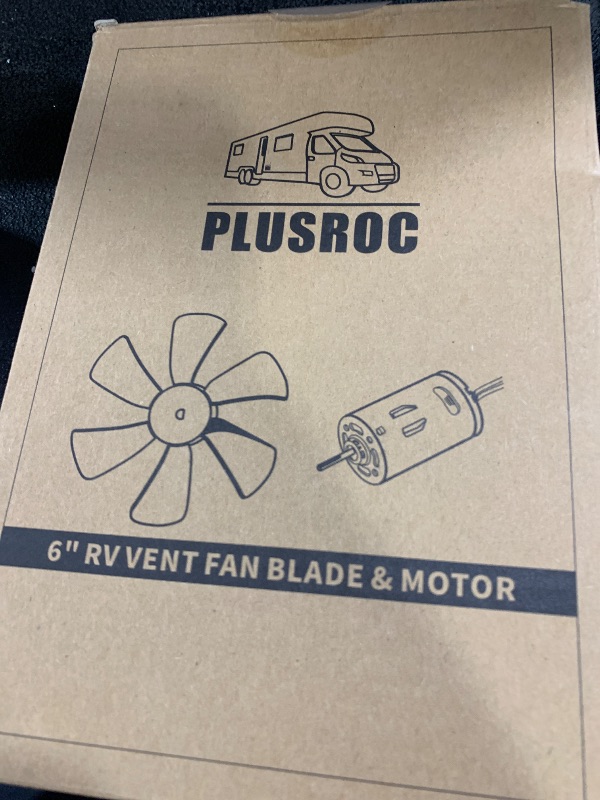Photo 1 of PlusRoc RV Vent Fan Replacement 6 inches RV Exhaust Bathroom Ventilation Roof Ceiling Fan 12V D-Shaft Motor White Blades Compatible with Heng's Elixir Jensen, 130 CFM