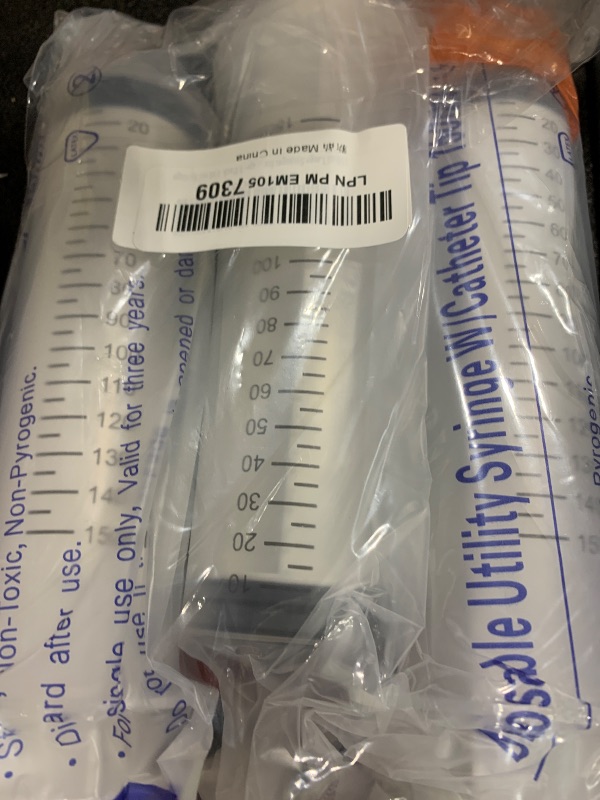 Photo 1 of 150ml Large Syringes for Liquid, Oral, Scientific Labs, Measurement, Dispensing, with Cap- 3 Pack 150 ml Syringe