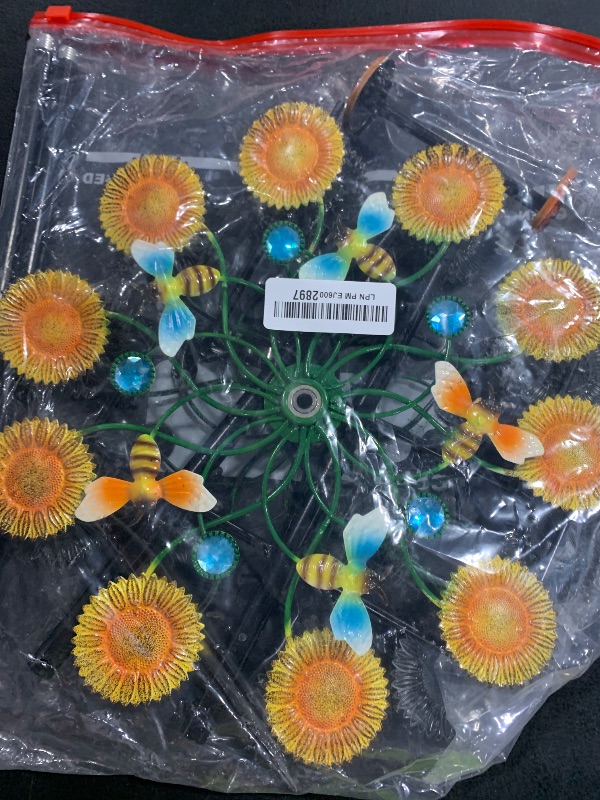 Photo 1 of DREAMYSOUL Sunflower Garden Wind Spinner, 58 Inches Tall Metal Kinetic Wind Mills, Decorative Wind Spinners for Yard Garden Outside Patio Lawn Decor