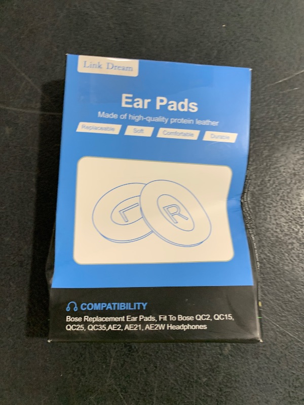 Photo 1 of Link Dream Ear Pads for Bose Quiet Comfort 35 Soft Protein Leather Replacement Earpads Ear Cushions Ear Pad for Bose QC 35/25 / 15 QC2 / Ae2 / Ae2i / Ae2W / Sound Link/Sound True (Black)