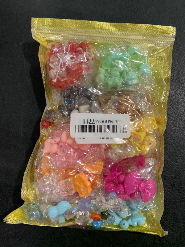 Photo 1 of TINKRSTUFF Assorted 500PCS 10 Colors Mixed Acrylic Beads for Bracelet Making, Flower Bow Butterfly GummyBear Aesthetic Bracelet Charms,Cute Beads for Jewelry Making DIY Necklace Keychain Phone Charm