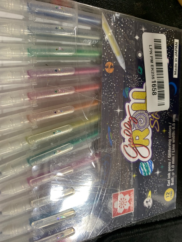 Photo 1 of SAKURA Gelly Roll Stardust (Made in Japan) [Limited Edition] Gel Ink Pen Set - Bold Sparkling, Glittering & Assorted Colors 12Pens