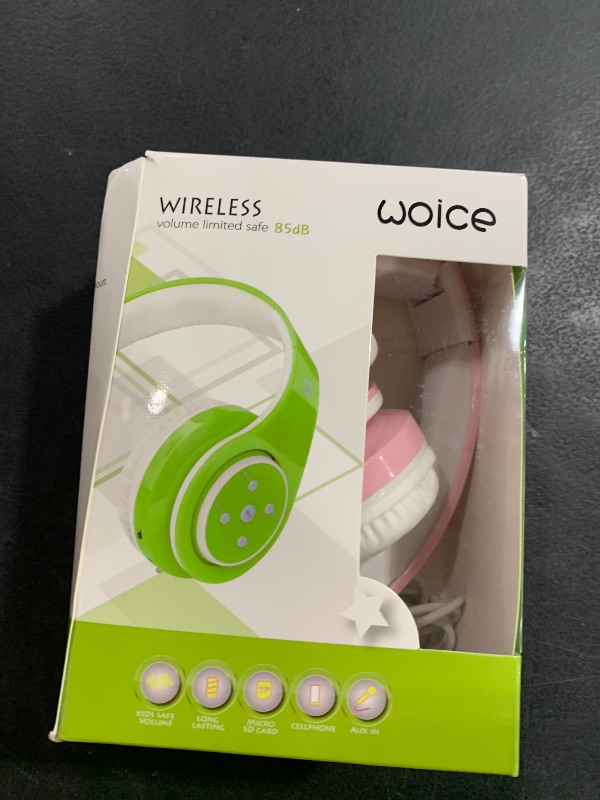 Photo 1 of Kids Bluetooth Headphones 85db/110db Volume Limit Wireless/Wired Aux Port Foldable Noise Protection Over-Ear Build-in Mic Headphones for Kids Adults Travel School Phone Pad Tablet PC Pink